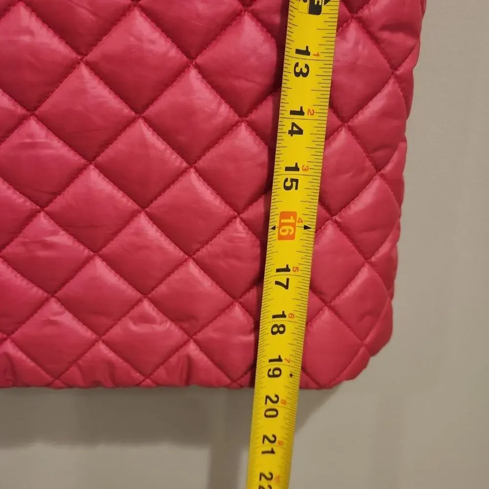Heart Crush Quilted Sequin Sparkle Vest Pink - Size L